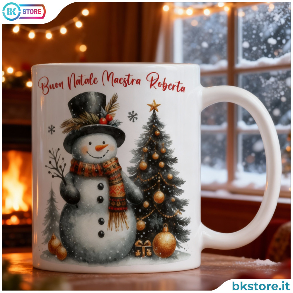 Tazza Natalizia Personalizzata – Idea Regalo di Natale Maestra con Nomi Bambini