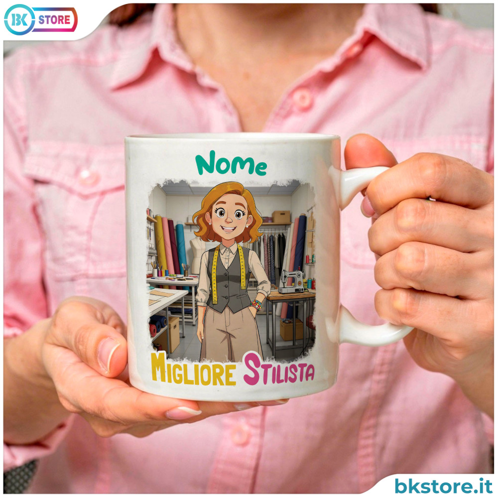 Tazza Sarta o Stilista Personalizzata con Avatar e Nome – Idea Regalo Originale