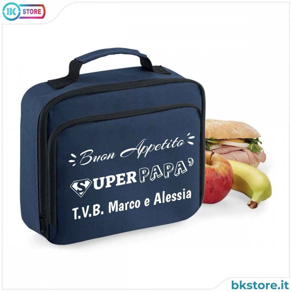Lunch Box Borsa Frigo personalizzata Buon Appetito Super Papà