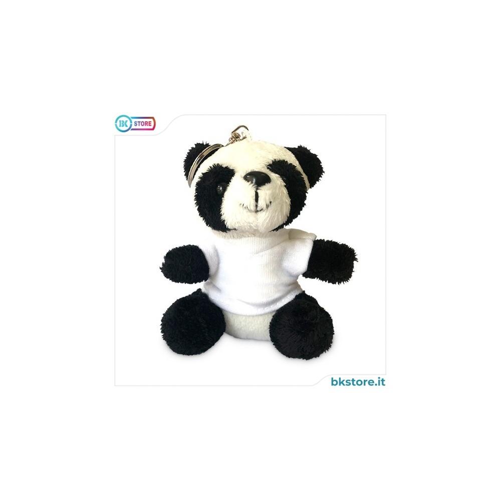 Portachiavi peluche panda personalizzato con nome o foto