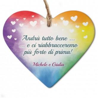 Cuore In Ceramica Arcobaleno Andra Tutto Bene Per I Nome