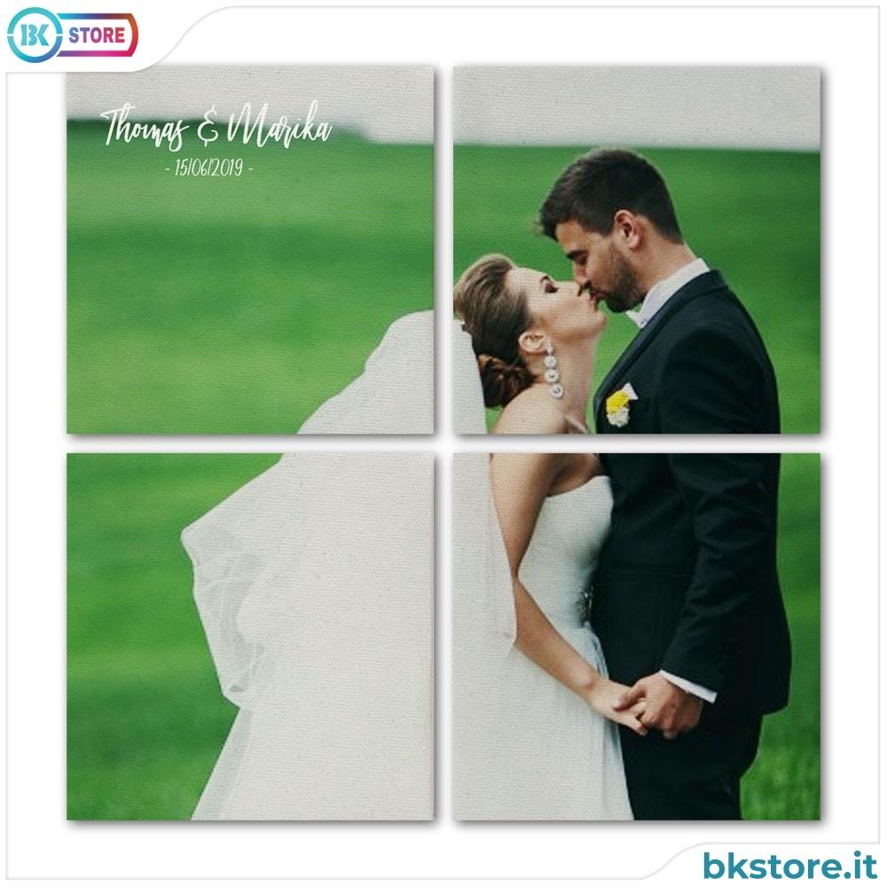 Cornice In Ardesia Personalizzata Con Foto Joyeux TECNO - Formato Quadrato 20x20 Cm (±1 Cm) - Ricordo Originale Con Stampa UV Effetto 3D - Regalo Unico