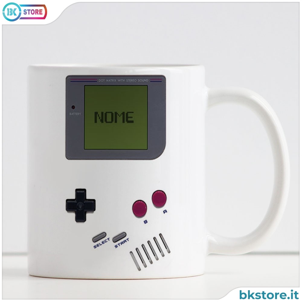 Tazza con disegno gioco Gameboy e nome Tazza con disegno gioco Gameboy e nome