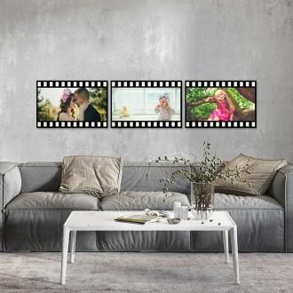 Quadro in tela canvas rullino fotografico personalizzato con foto - Orizzontale