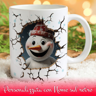 tazza natale personalizzata pupazzo di neve