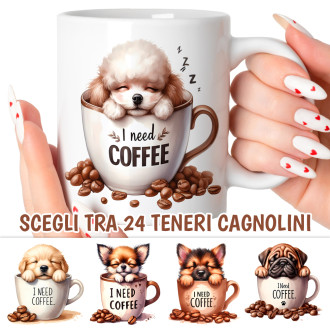 Tazza personalizzata con cane e nome o dedica - Tenero cucciolo regalo