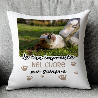Cuscino con Foto Cane o Gatto – La tua impronta nel cuore per sempre