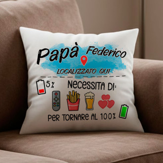 Cuscino regalo Festa del Papà Divertente – Papà Batteria Scarica