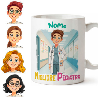 Tazza Pediatra Personalizzata con Avatar e Nome – Idea Regalo Originale